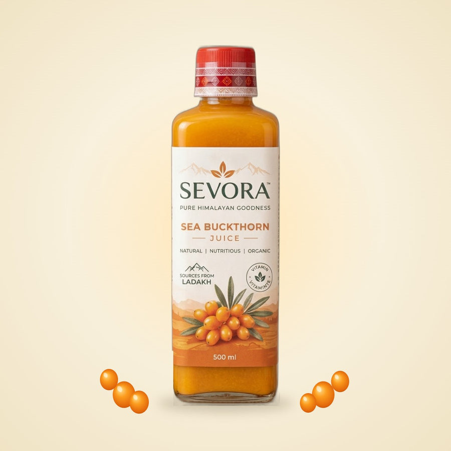 Sevora Sea Buckthorn Juice 500 ml – 100% Pure, Sourced from Ladakh